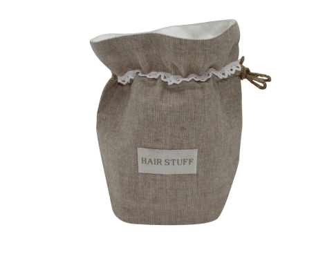 Bag Stoffbeutel Haarspangen Hair Stuff mit Spitze